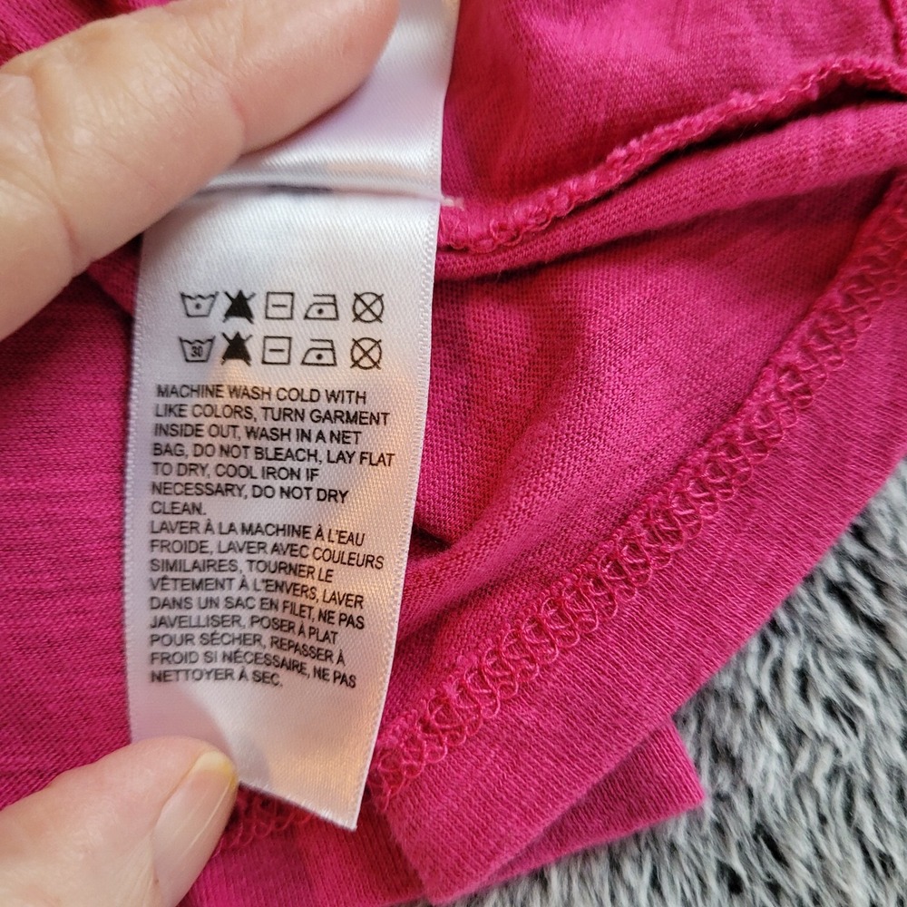 Lucky Brand Top Pink Babydoll Crochet Coquette Medium Cottagecore Y2K Boho 17422 - Picture 8 of 11